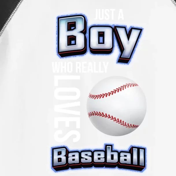 Just A Who Really Loves Baseball Funny Baseball Design Gift Toddler Fine Jersey T-Shirt