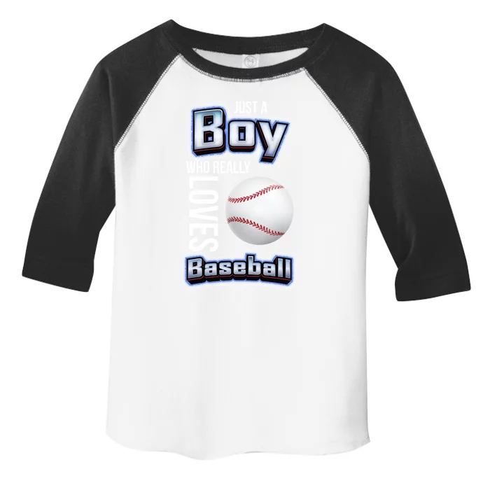 Just A Who Really Loves Baseball Funny Baseball Design Gift Toddler Fine Jersey T-Shirt