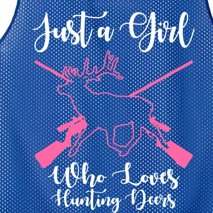 Just A Who Loves Hunting Deers Huntress Cool Gift Mesh Reversible Basketball Jersey Tank