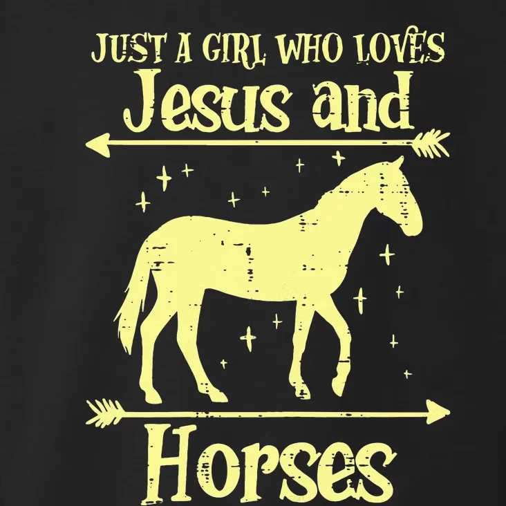 Just A  Who Loves Jesus And Horses Christian Toddler Hoodie