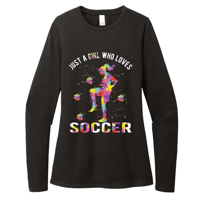 Just A  Who Loves Soccer and Slime Sports Gifts Teens Womens CVC Long Sleeve Shirt