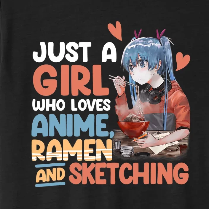 Just A Who Loves Anime Ra And Sketching Otaku Anime ChromaSoft Performance T-Shirt