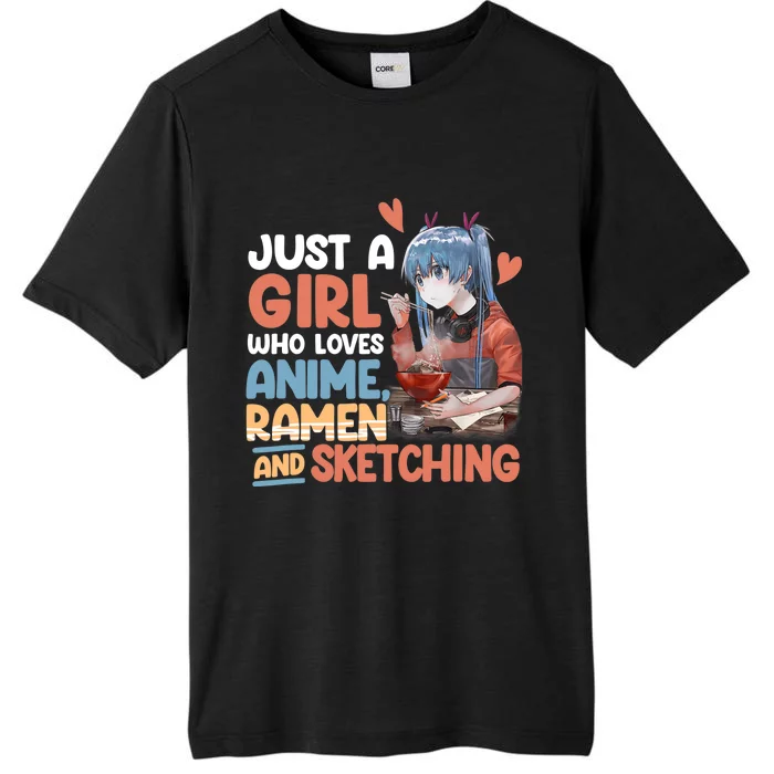 Just A Who Loves Anime Ra And Sketching Otaku Anime ChromaSoft Performance T-Shirt