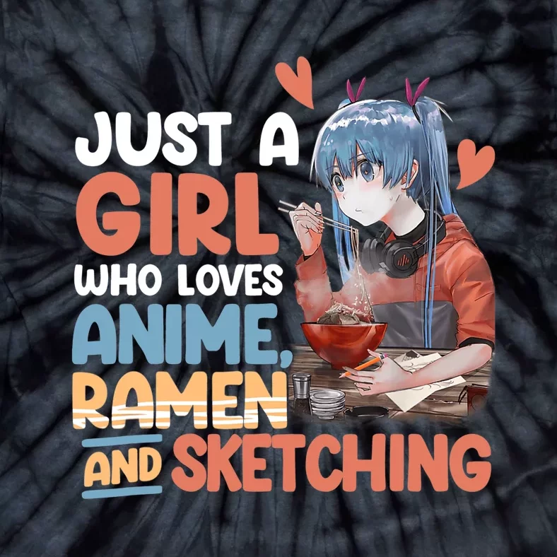 Just A Who Loves Anime Ra And Sketching Otaku Anime Tie-Dye T-Shirt