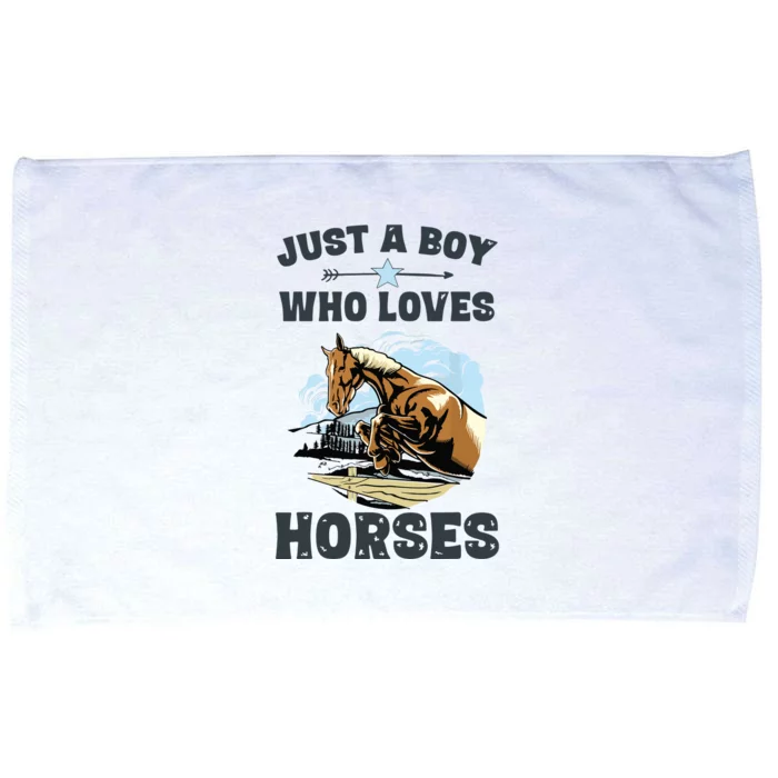 Just A Who Loves Horses Horse Equestrian Microfiber Hand Towel