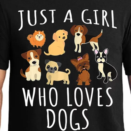 Just A Who Loves Dogs Dogs Are My Favorite People Gift Pajama Set