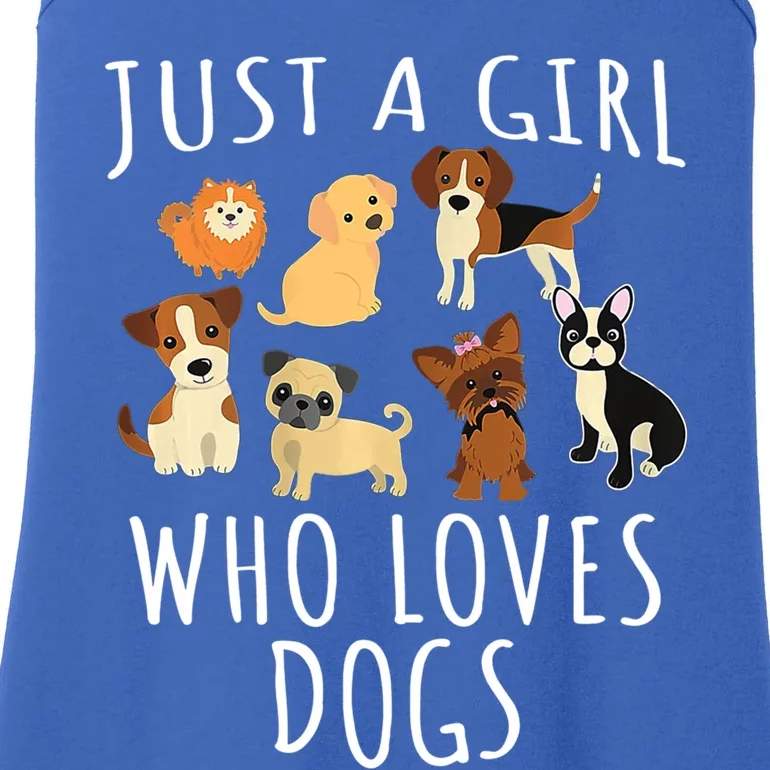 Just A Who Loves Dogs Dogs Are My Favorite People Gift Ladies Essential Tank