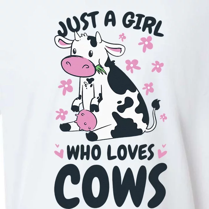 Just A Who Loves Cows Cow Animal Lover Sueded Cloud Jersey T-Shirt