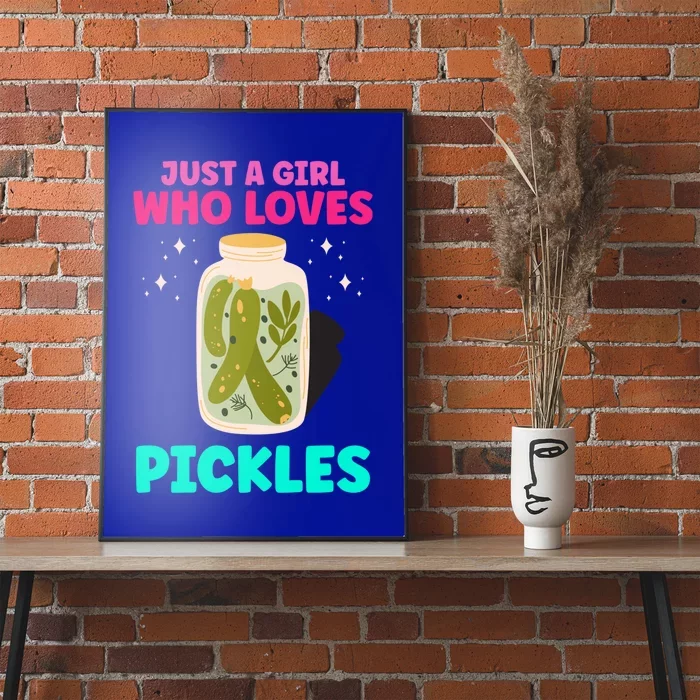 Just A Who Loves Pickles Canning Funny Vegan Gift Poster