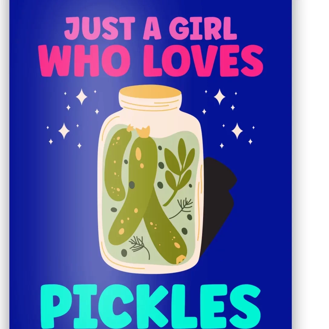 Just A Who Loves Pickles Canning Funny Vegan Gift Poster