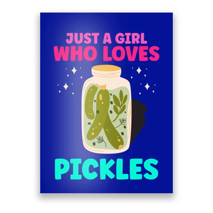 Just A Who Loves Pickles Canning Funny Vegan Gift Poster