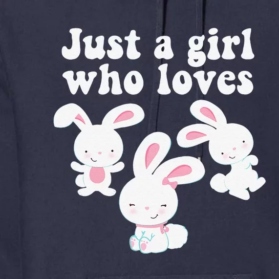 JUST A WHO LOVES BUNNIES Bunny Rabbits Mom Premium Hoodie