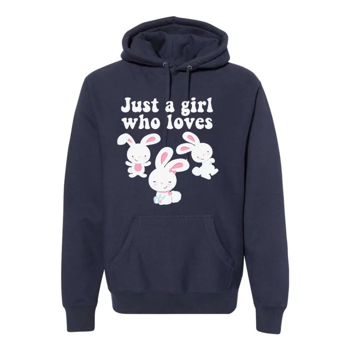 JUST A WHO LOVES BUNNIES Bunny Rabbits Mom Premium Hoodie