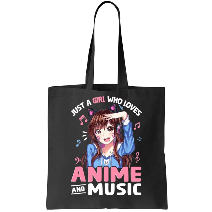 Just A Who Loves Anime And Music Anime Lover Tote Bag