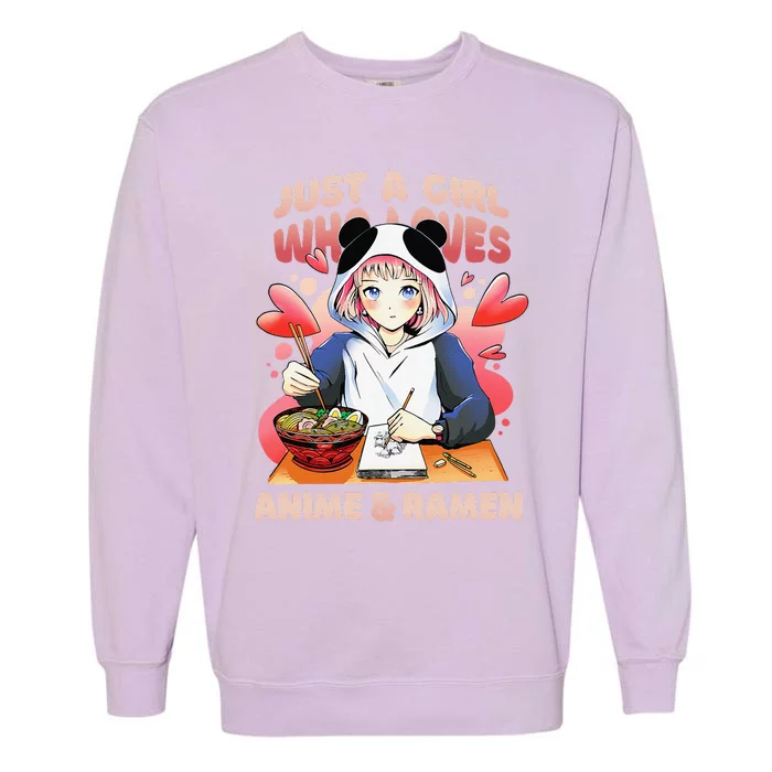 Just a  Who Loves Anime and Ra Garment-Dyed Sweatshirt