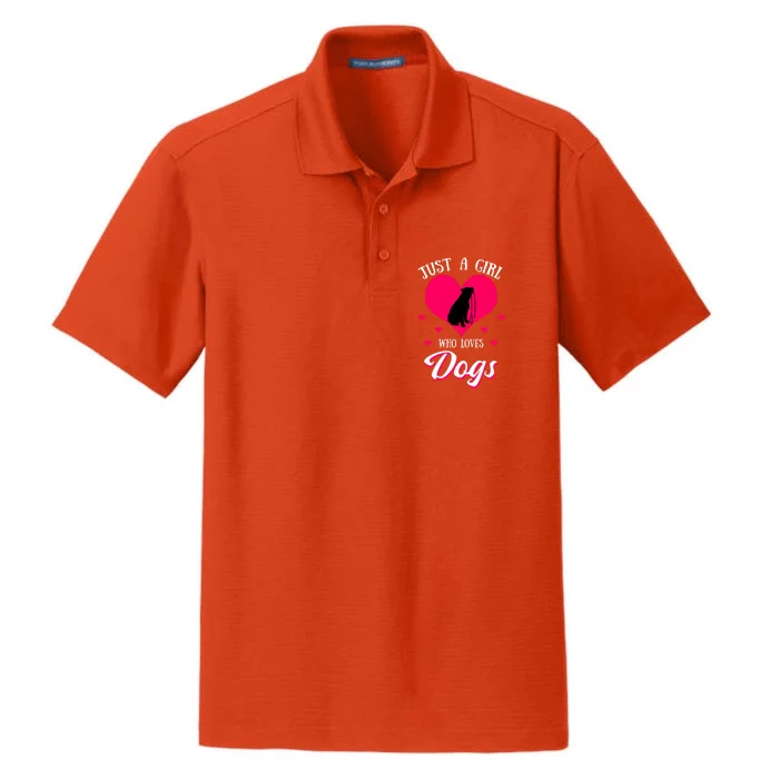 Just A Who Loves Dog Puppy American Pit Bull Terrier Funny Gift Dry Zone Grid Performance Polo