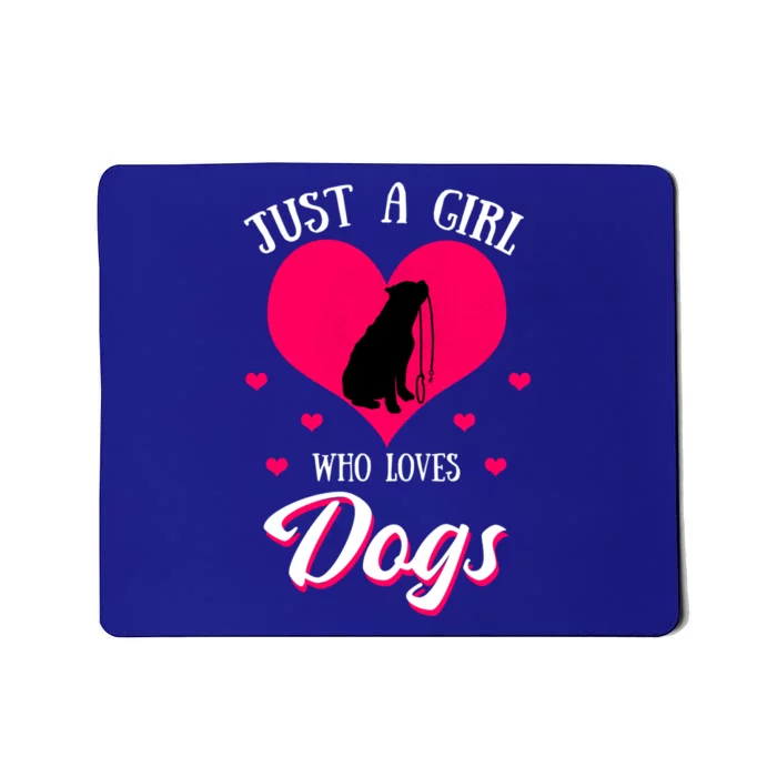 Just A Who Loves Dog Puppy American Pit Bull Terrier Funny Gift Mousepad