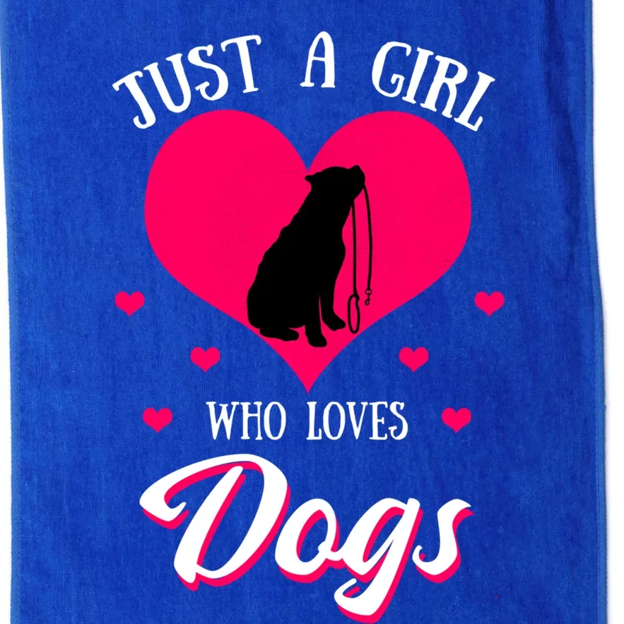 Just A Who Loves Dog Puppy American Pit Bull Terrier Funny Gift Platinum Collection Golf Towel