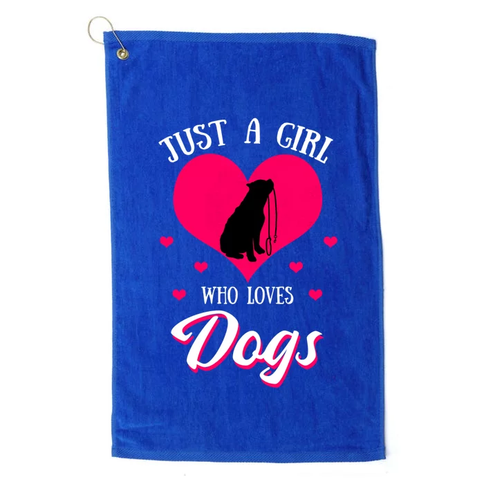 Just A Who Loves Dog Puppy American Pit Bull Terrier Funny Gift Platinum Collection Golf Towel