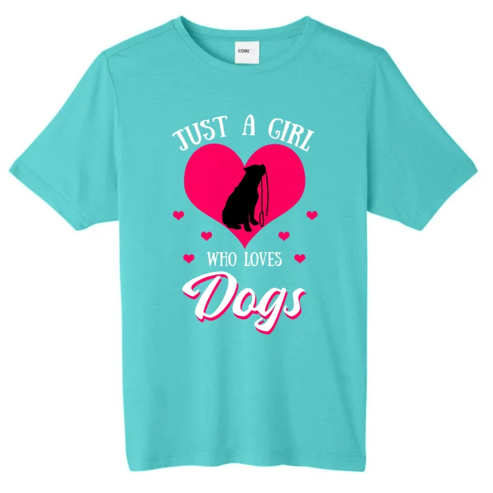 Just A Who Loves Dog Puppy American Pit Bull Terrier Funny Gift ChromaSoft Performance T-Shirt