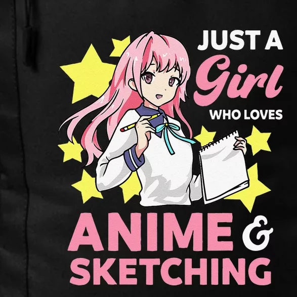 Just A  Who Loves Anime and Sketching Drawing Art Kawaii Daily Commute Backpack