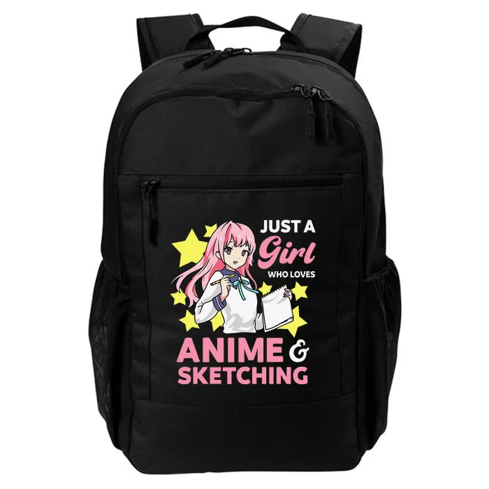 Just A  Who Loves Anime and Sketching Drawing Art Kawaii Daily Commute Backpack