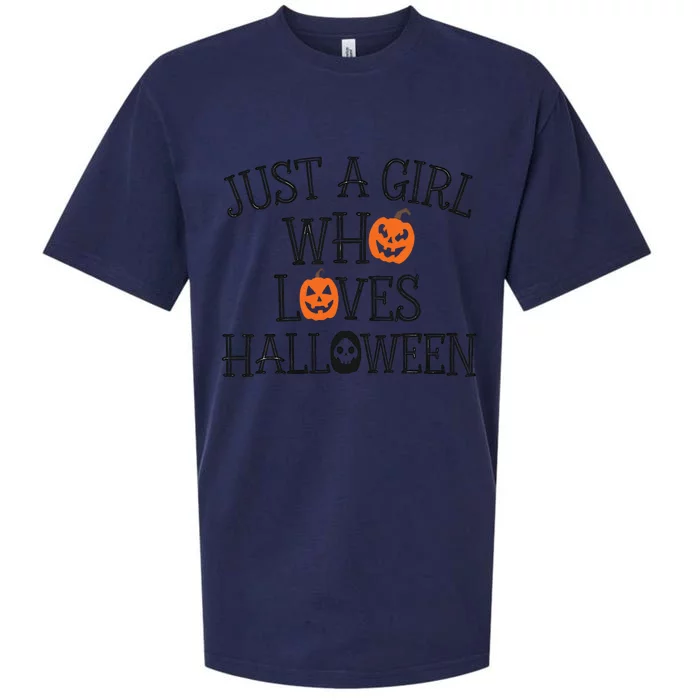 Just A Who Loves Halloween Cute Autumn Sueded Cloud Jersey T-Shirt