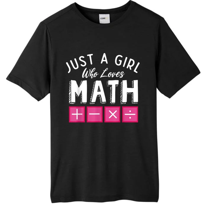 Just A Who Loves Math Algebra Funny Mathematics ChromaSoft Performance T-Shirt