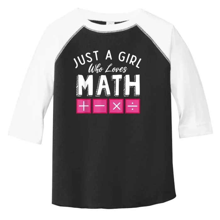 Just A Who Loves Math Algebra Funny Mathematics Toddler Fine Jersey T-Shirt