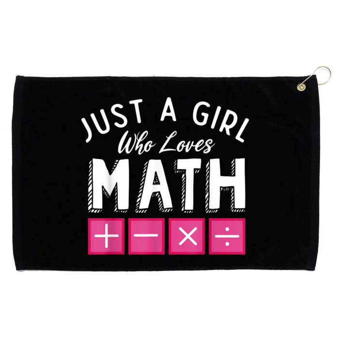 Just A Who Loves Math Algebra Funny Mathematics Grommeted Golf Towel