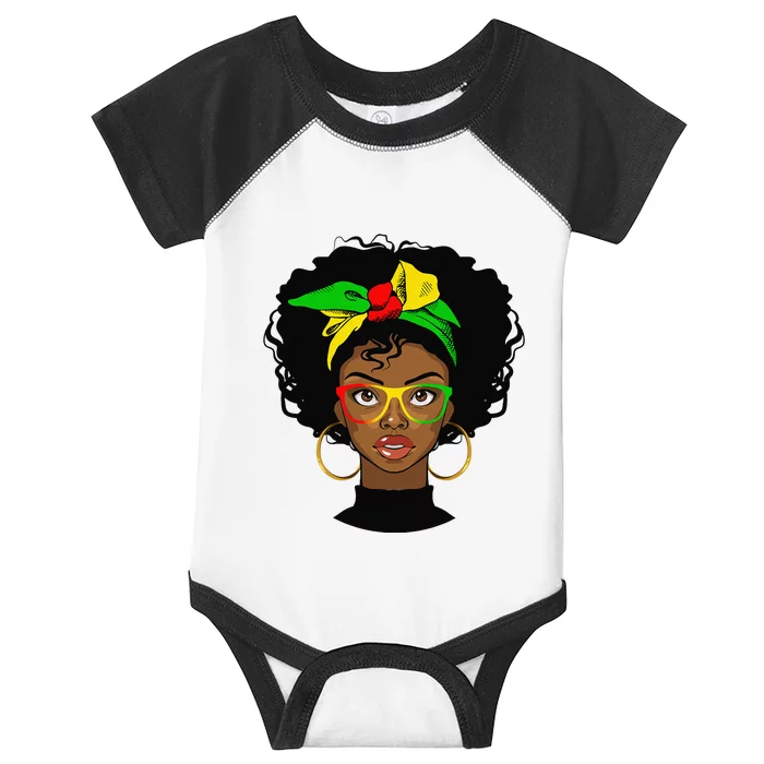 Juneteenth Afro Woman Black Queen African American Melanin Infant Baby Jersey Bodysuit