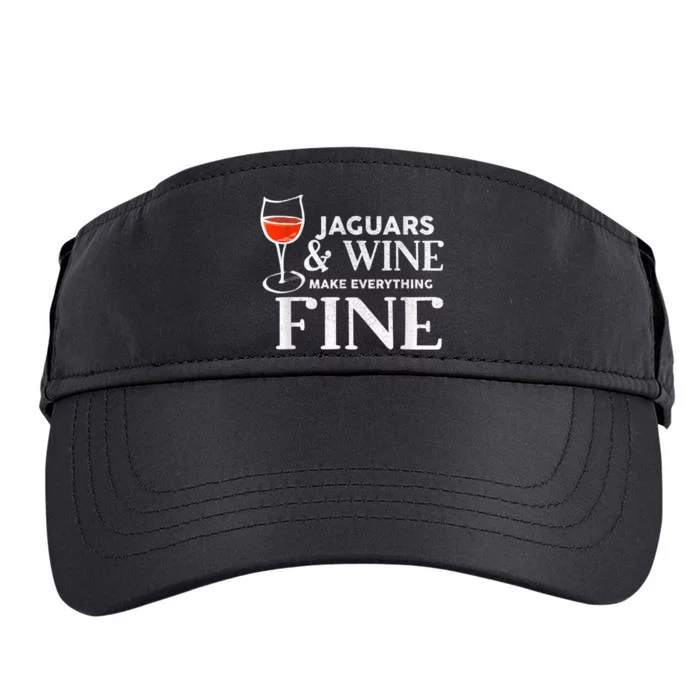 Jaguars And Wine Make Everything Fine Jaguar Adult Drive Performance Visor