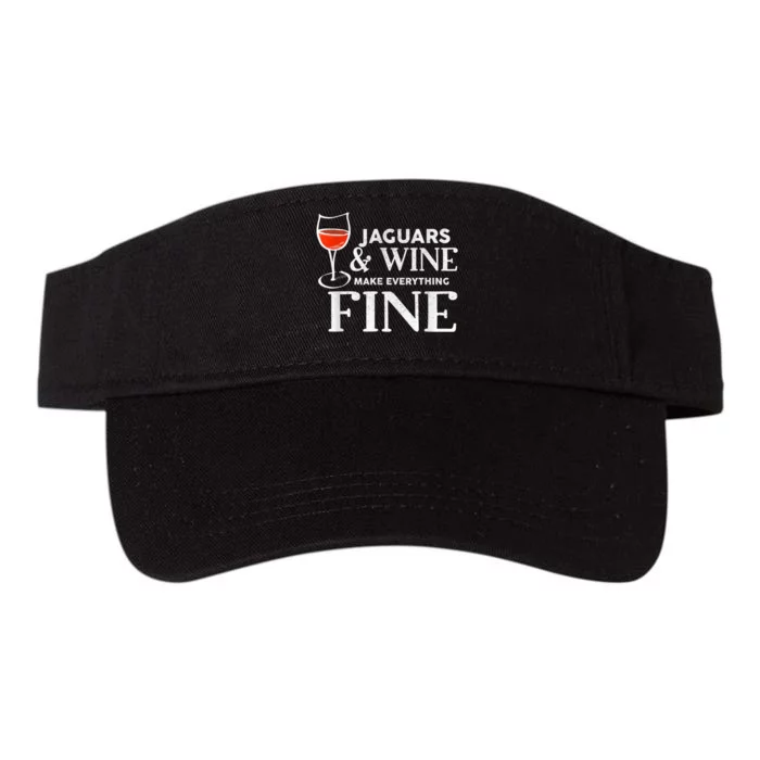 Jaguars And Wine Make Everything Fine Jaguar Valucap Bio-Washed Visor