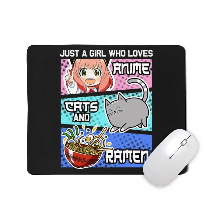 Just A  Who Loves Anime Cats & Ra Lover Kawaii Otaku Mousepad