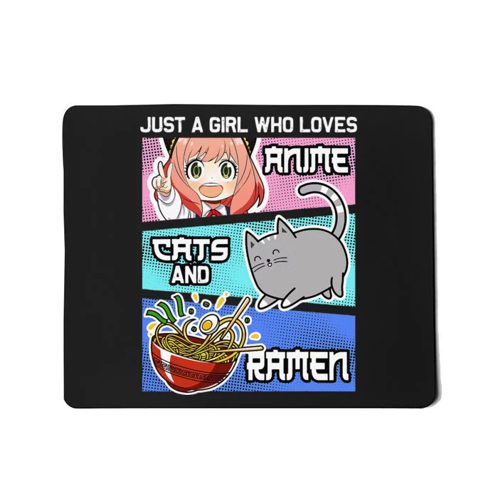 Just A  Who Loves Anime Cats & Ra Lover Kawaii Otaku Mousepad