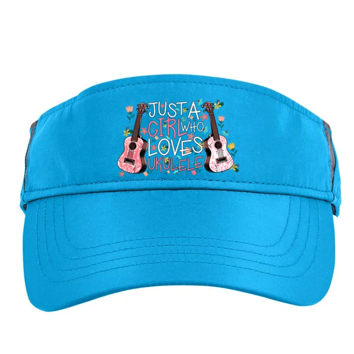 Just A Who Loves Ukuleles Funny Uke Gift Ukuleles Gift Adult Drive Performance Visor