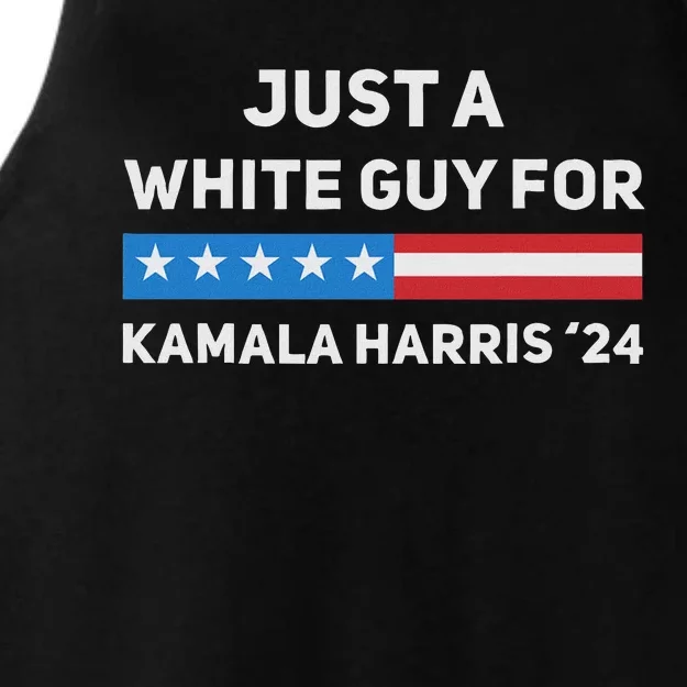 Just A White Guy For Kamala Harris 2024 President Election Ladies Tri-Blend Wicking Tank