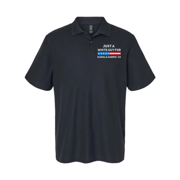 Just A White Guy For Kamala Harris 2024 President Election Softstyle Adult Sport Polo