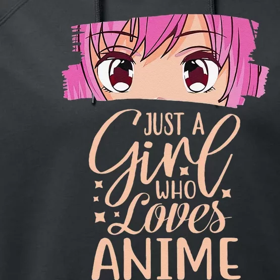 Just A  Who Loves Anime Japan Anime Performance Fleece Hoodie