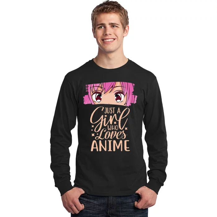 Just A  Who Loves Anime Japan Anime Tall Long Sleeve T-Shirt