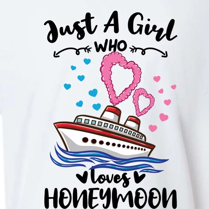 Just A Who Loves Honeymoon Cruise Gift Sueded Cloud Jersey T-Shirt