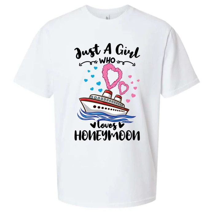 Just A Who Loves Honeymoon Cruise Gift Sueded Cloud Jersey T-Shirt