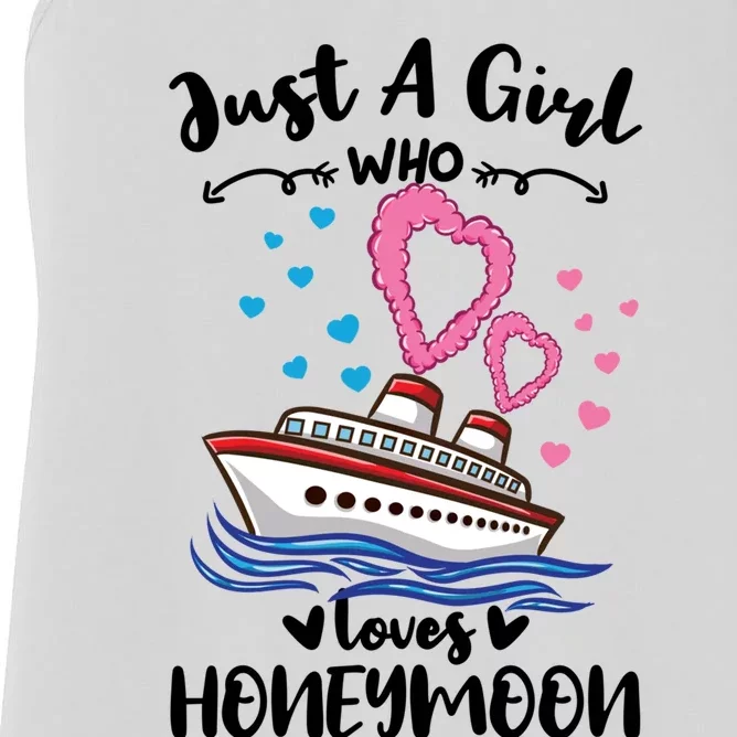 Just A Who Loves Honeymoon Cruise Gift Women's Racerback Tank