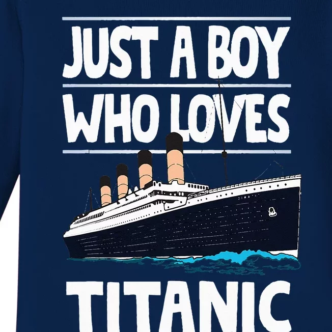 Just A Who Loves Titanic Voyage Ship Baby Long Sleeve Bodysuit