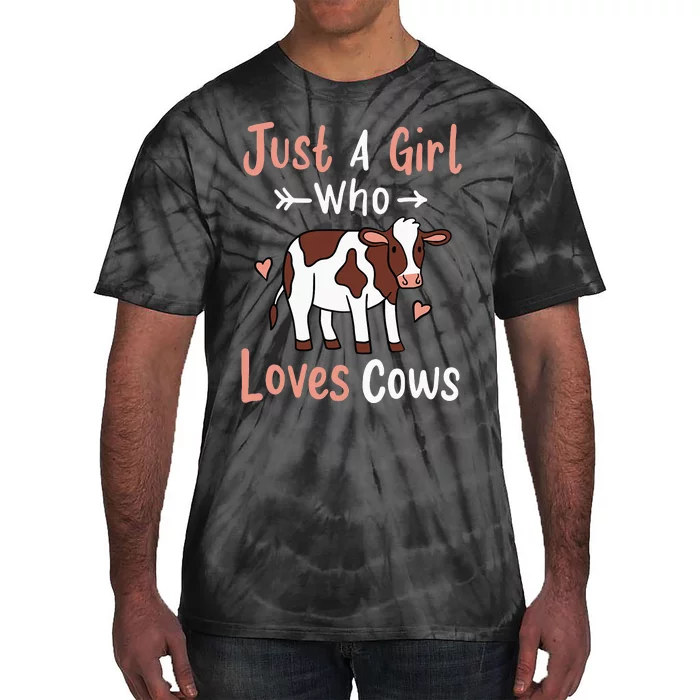 Just A Who Loves Cows Cute Strawberry Cow Tie-Dye T-Shirt