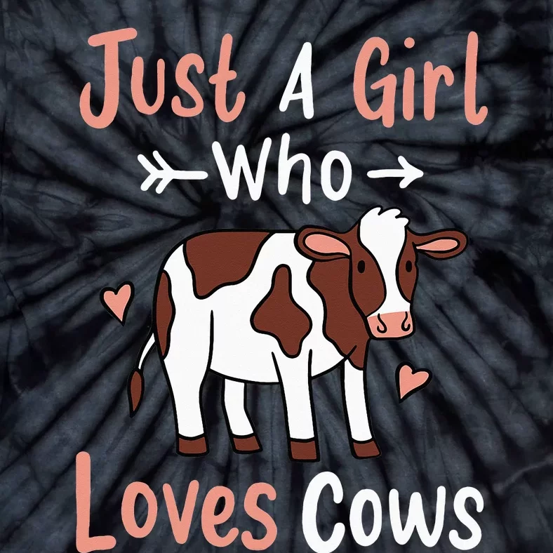 Just A Who Loves Cows Cute Strawberry Cow Tie-Dye T-Shirt