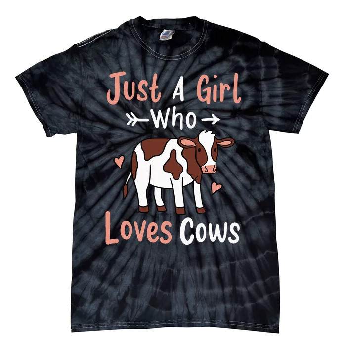 Just A Who Loves Cows Cute Strawberry Cow Tie-Dye T-Shirt