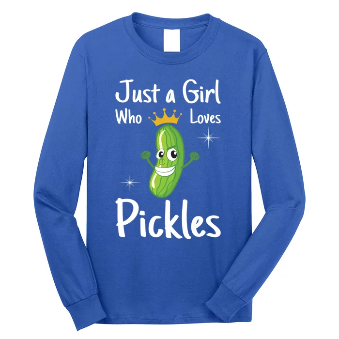 Just A Who Loves Pickles I Cucumber I Pickle Cool Gift Long Sleeve Shirt