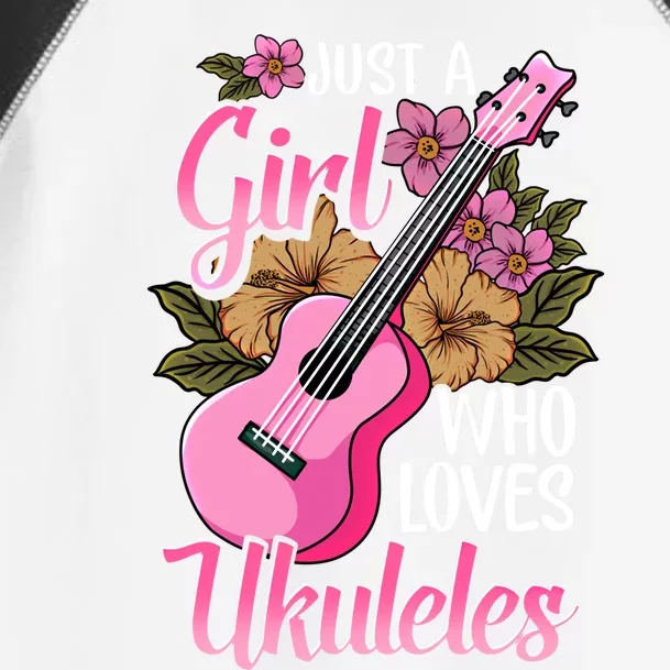 Just A Who Loves Ukuleles Funny Uke Gift Toddler Fine Jersey T-Shirt