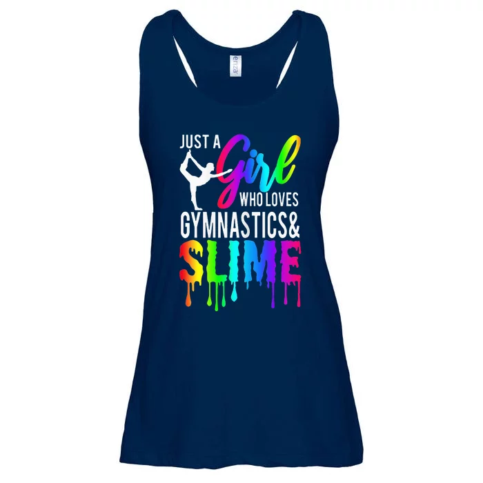 Just A Who Loves Gymnastics and Slime Ladies Essential Flowy Tank